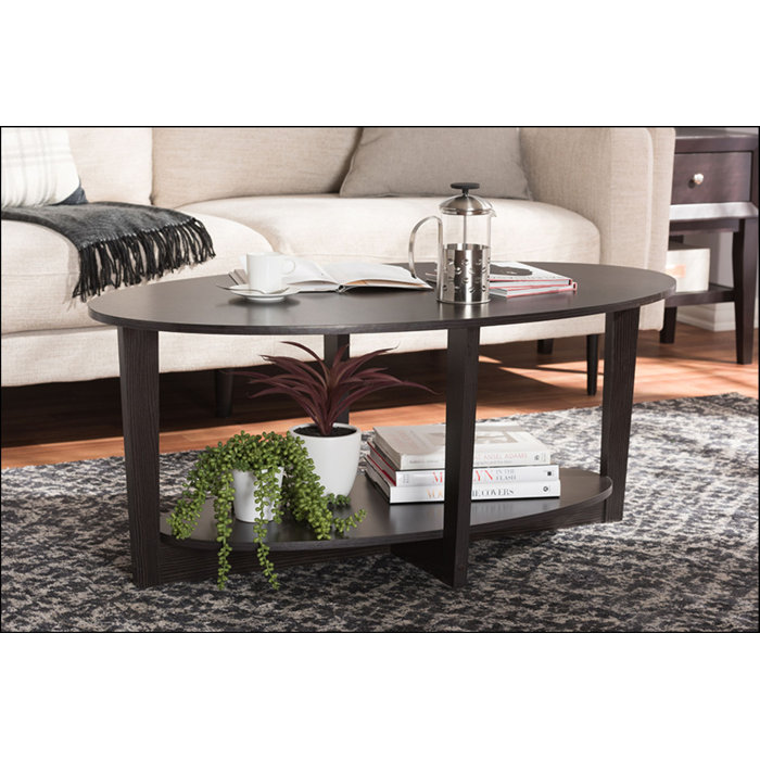Red Barrel Studio® Sivalls Cross Legs Coffee Table with Storage Wayfair